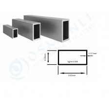 Alüminyum Kutu Profil 25mm x   65mm Et Kalınlık 0,7mm